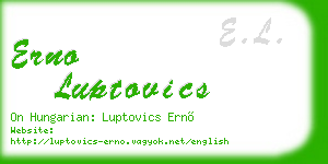 erno luptovics business card